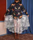 Sheer Embroidered Mesh Skirt